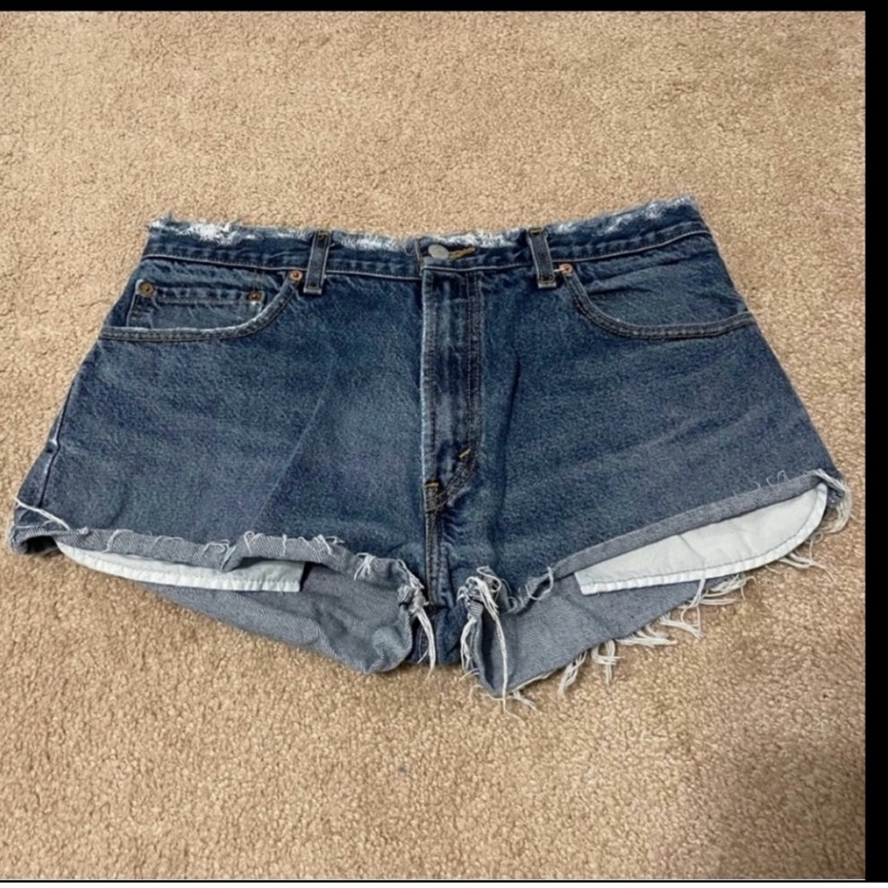 Levi Distressed Jean Shorts